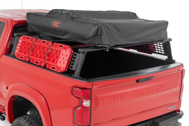 Rough Country Bed Rack | Half Rack | Aluminum | Chevy Silverado 1500 2WD/4WD (2019-2026)
