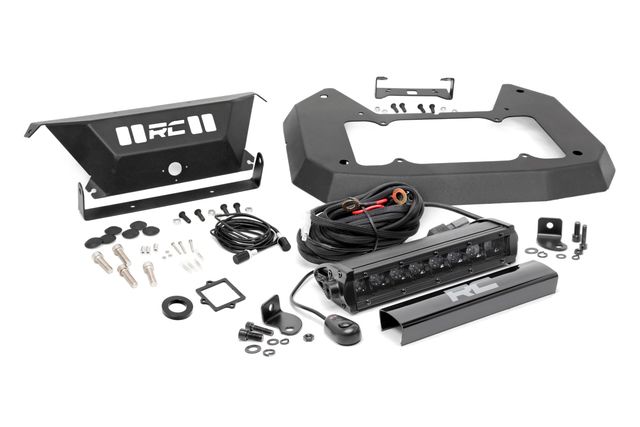Rough Country Spare Tire Carrier Delete | 8 Inch BLK Ser LED | Jeep Wrangler JL (18-24)