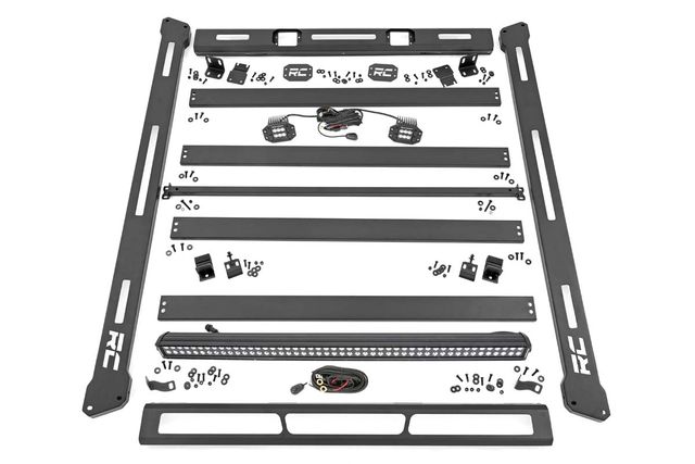 Rough Country Roof Rack | Black Series Lights | Jeep Wrangler JL (18-26)/Wrangler Unlimited (18-26)