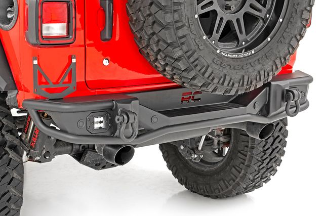 Rough Country Rear Bumper | Tubular | Jeep Wrangler JL (18-26)/Wrangler Unlimited (18-26)