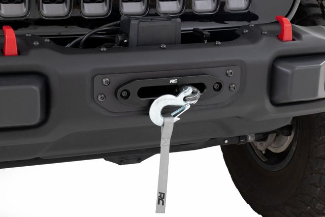 Rough Country Winch Mounting Plate | Modular Steel OE Bumper | Jeep Gladiator JT/Wrangler JL (18-26)