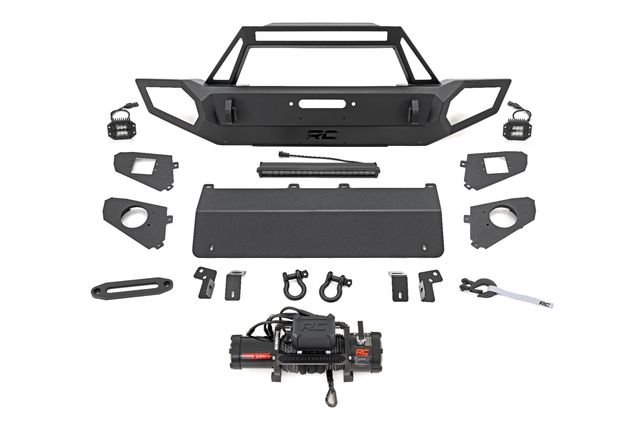 Rough Country Front Winch Bumper | 9500S | Jeep Gladiator JT/Wrangler JK & JL/Wrangler Unlimited 4WD