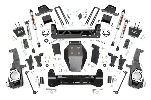 Rough Country 7 Inch Lift Kit | Torsion Drop | V2 | Chevy/GMC 2500HD/3500HD (20-26)