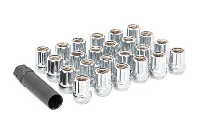 Rough Country Lug Nut Set | M12x1.25 | 24 Qty | Chrome | Open End