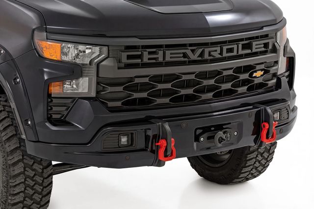 Rough Country Front FXS Bumper | 12000S | GBA Black | Chevy Silverado 1500 2WD/4WD (23-26)