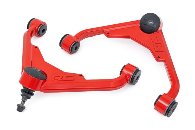 Rough Country Red Forged Upper Control Arms | 3 Inch Lift | Chevy/GMC 2500HD (01-10)