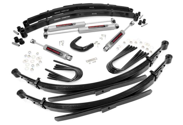 Rough Country 4 Inch Lift Kit | 52 Inch Rear Springs | Chevy/GMC C10/K10 Truck & SUV/K5 Blazer (73-76)
