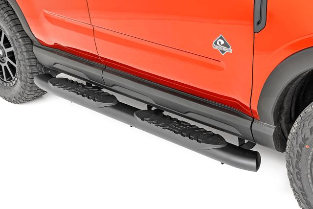 Rough Country Oval Nerf Steps | Black | Ford Bronco Sport 4WD (2021-2026)