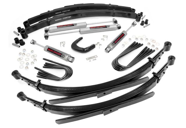 Rough Country 4 Inch Lift Kit | 56 Inch RR Springs | Chevy/GMC 3/4-Ton Suburban/C25/K25 Truck (77-87)