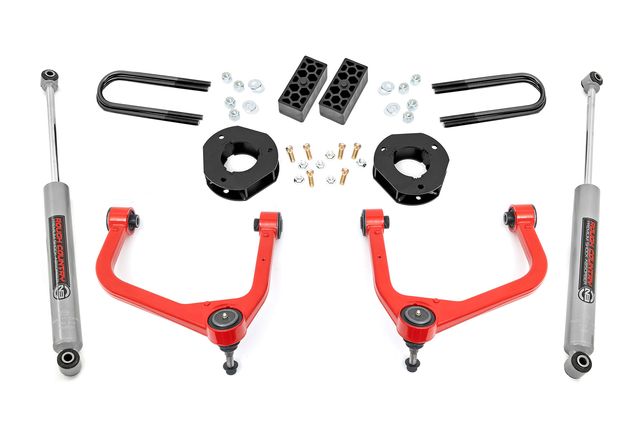 Rough Country 3.5 Inch Lift Kit | Rear Mono Leaf | Chevy Silverado 1500 2WD/4WD (2022-2024)