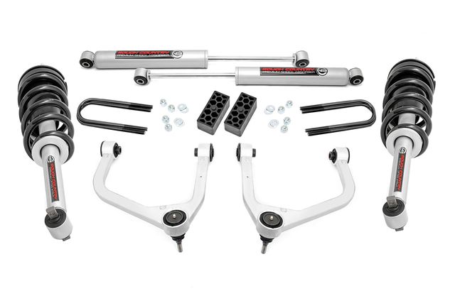 Rough Country 3.5 Inch Lift Kit | N3 Struts | Rear Mono Leaf | Chevy Silverado 1500 (22-24)