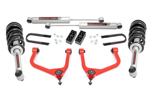 Rough Country 3.5 Inch Lift Kit | N3 Struts | Rear Mono Leaf | Chevy Silverado 1500 (25-26)