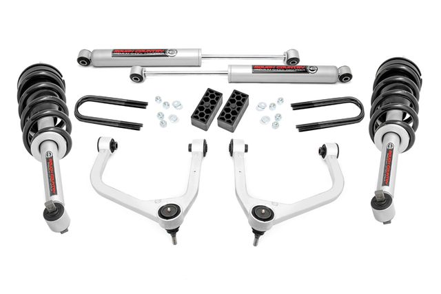 Rough Country 3.5 Inch Lift Kit | N3 Struts | Rear Mono Leaf | Chevy Silverado 1500 (25-26)