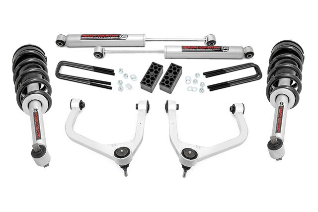 Rough Country 3.5 Inch Lift Kit | N3 Struts | Chevy Silverado 1500 2WD/4WD (2019-2024)