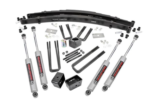 Rough Country 4 Inch Lift Kit | Rear Blocks | Dodge W200 Truck/W300 Truck 4WD (1978-1980)