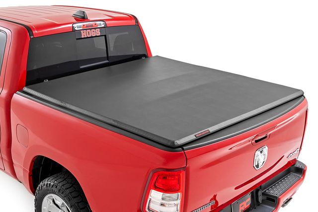 Rough Country Soft Tri-Fold Bed Cover | 6'4" Bed | Ram 1500 (19-26)/1500 TRX (21-24)