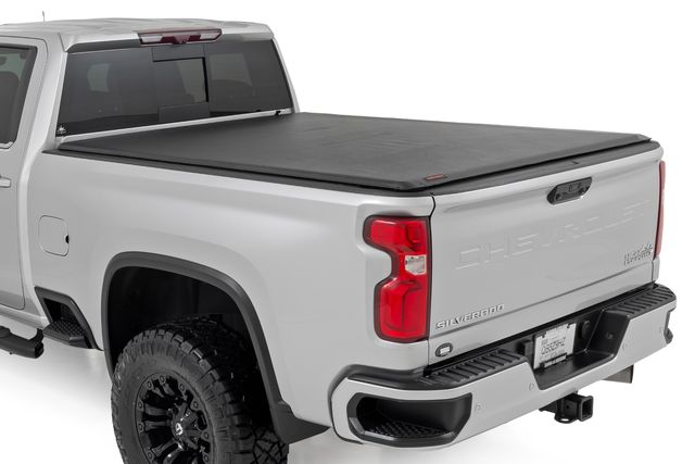 Rough Country Soft Roll Up Bed Cover | 6'9" Bed | Chevy/GMC 2500HD/3500HD (20-26)