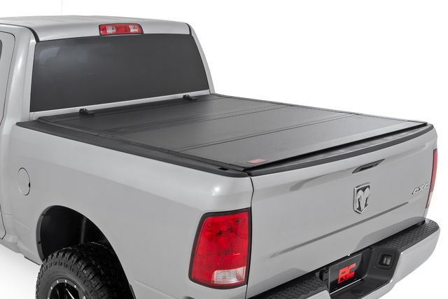 Rough Country Hard Tri-Fold Flip Up Bed Cover | 5'7" Bed | Ram 1500 2WD/4WD (2009-2018 & Classic)