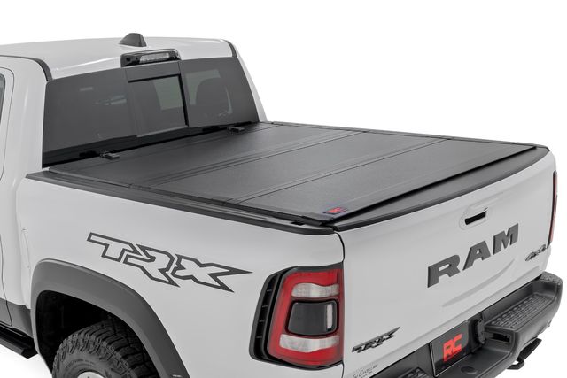 Rough Country Hard Tri-Fold Flip Up Bed Cover | 6'4" | Ram 1500 (19-26)/1500 TRX (21-24)