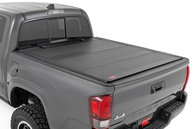 Rough Country Hard Tri-Fold Flip Up Bed Cover | 5' Bed | Toyota Tacoma 2WD/4WD (2005-2015)