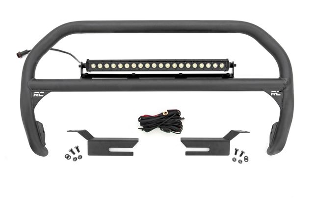 Rough Country Nudge Bar | 20 Inch Black Single Row LED | Ford Bronco 4WD (2021-2026)