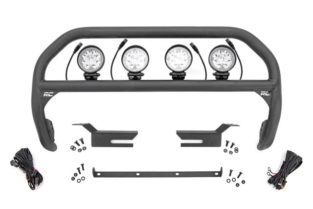 Rough Country Nudge Bar | 4 Inch Round Led (x4) | Ford Bronco 4WD (2021-2026)