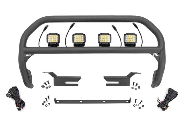 Rough Country Nudge Bar | 3 Inch Wide Angle Led (x4) | Ford Bronco 4WD (2021-2026)