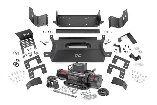 Rough Country Hidden Winch Mount | 12000S | Ford Bronco 4WD (2021-2026)