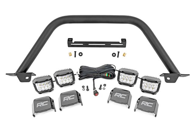 Rough Country Safari Bar | 3" OSRAM (Quad) | Wide | OE Modular Steel | Ford Bronco (21-26)