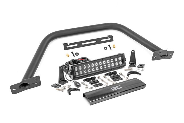 Rough Country Safari Bar | 12" LED Light Bar | Black | Dual Row | OE Modular Steel | Ford Bronco (21-26)