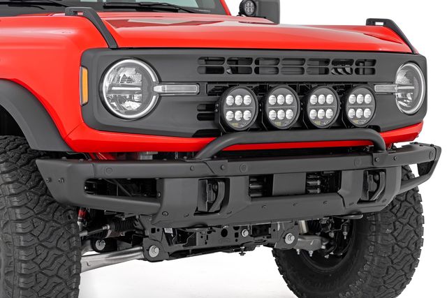 Rough Country Light Bar Mount | 6.5 Inch Round LED (Quad) | OE Modular Steel | Ford Bronco (21-26)