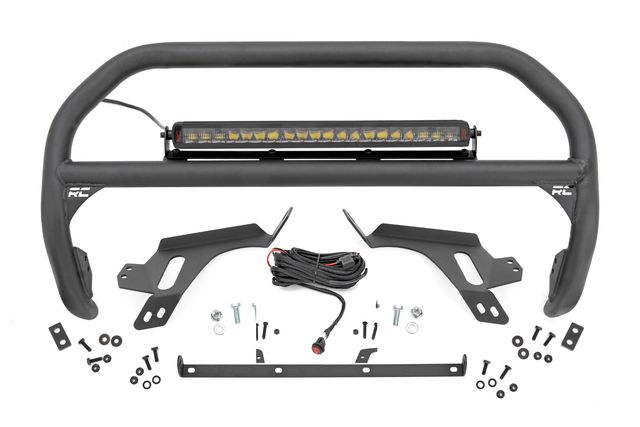Rough Country Nudge Bar | w/ Tow Hooks | Spectrum Series LED | Ford Bronco Sport 4WD (21-24)