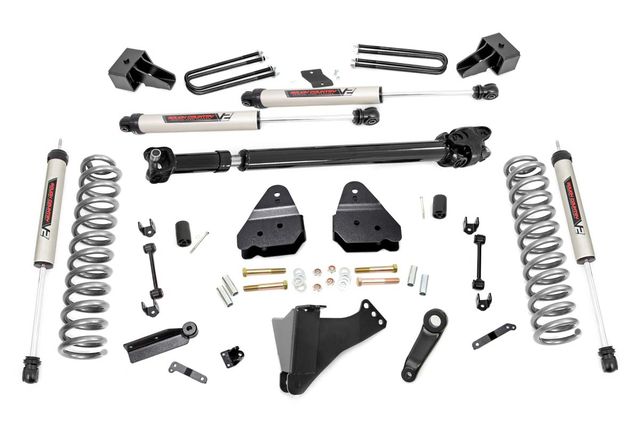 Rough Country 4.5 Inch Lift Kit | DRW | D/S | V2 | Ford F-350 Super Duty 4WD (2017-2022)