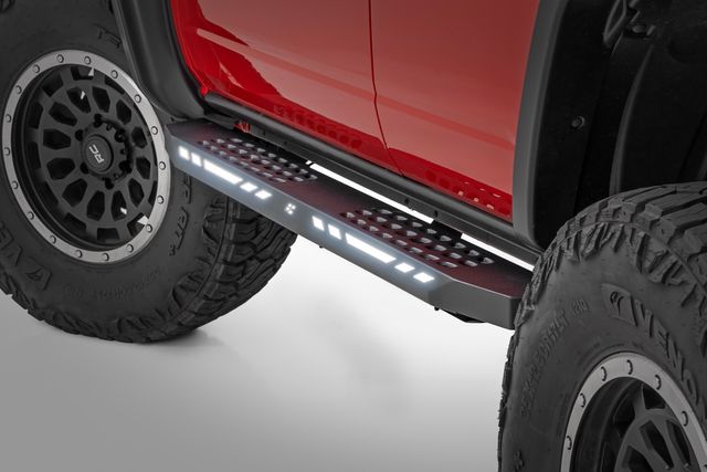 Rough Country AC2 Running Boards | Amber/White | 4-Door | Ford Bronco 4WD (2021-2026)
