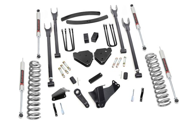 Rough Country 6 Inch Lift Kit | Gas | 4 Link | M1 | Add-A-Leaf | Ford F-250/F-350 Super Duty (05-07)