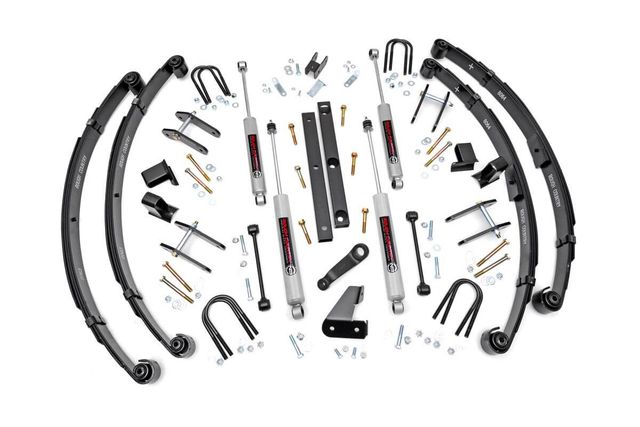 Rough Country 4.5 Inch Lift Kit | Power Steering | Jeep Wrangler YJ 4WD (1987-1995)