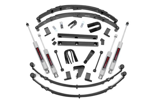 Rough Country 4 Inch Lift Kit | Power Steer | Jeep Wrangler YJ 4WD (1987-1995)