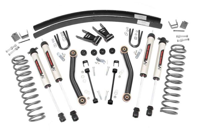 Rough Country 4.5 Inch Lift Kit | V2 | Rear AAL | Jeep Cherokee XJ 2WD/4WD (1984-2001)
