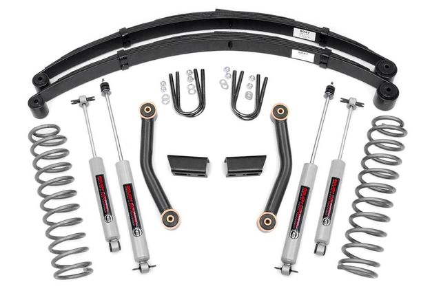 Rough Country 3 Inch Lift Kit | Series II | RR Springs | Jeep Cherokee XJ 2WD/4WD (84-01)