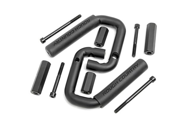 Rough Country Grab Handles | Steel | Front | Black | Jeep Wrangler JK/Wrangler Unlimited (07-18)