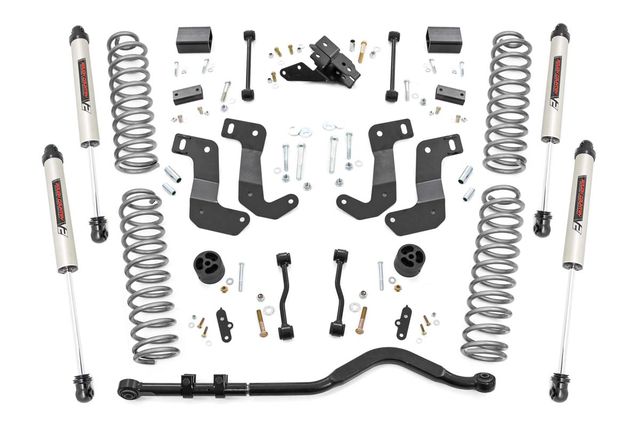 Rough Country 3.5 Inch Lift Kit | C/A Drop | Stage 1 | V2 | Jeep Wrangler Unlimited (18-23)