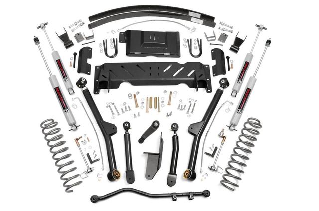 Rough Country 4.5 Inch Lift Kit | Long Arm | RR AAL | NP231 | Jeep Cherokee XJ 4WD (84-01)