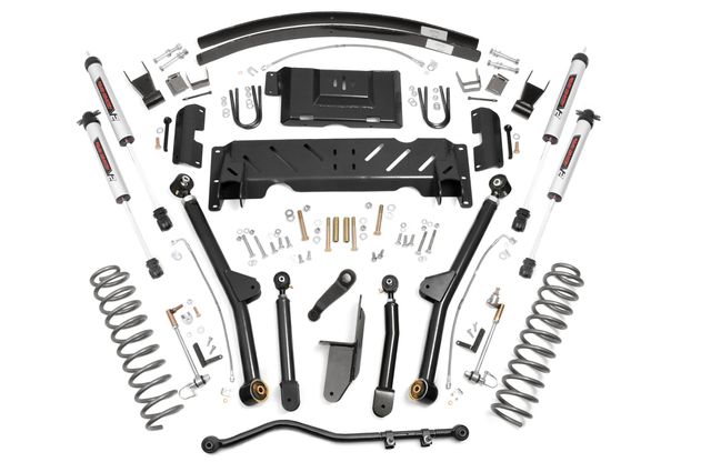 Rough Country 4.5 Inch Lift Kit | Long Arm | RR AAL | NP231 | V2 | Jeep Cherokee XJ (84-01)