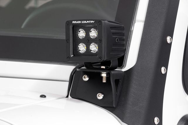 Rough Country LED Light Mount | Lower Windshield | Pod | Jeep Wrangler JK/Wrangler Unlimited (07-18)