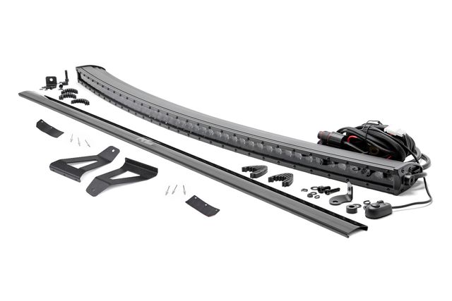 Rough Country LED Light Kit | Windshield Mount | 50" BLK Single Row | Jeep Cherokee XJ (84-01)