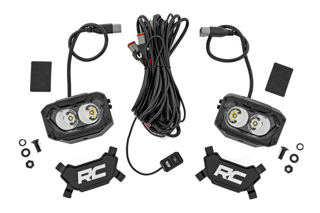 Rough Country 5 Inch Light Pods | White/Amber DRL | Spot | Pair