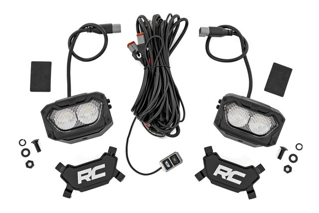 Rough Country 5 Inch Light Pods | White/Amber DRL | Flood | Pair