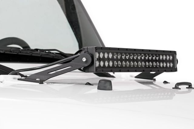 Rough Country LED Light Mount | Hood | 20" | Jeep Wrangler JK/Wrangler Unlimited (07-18)