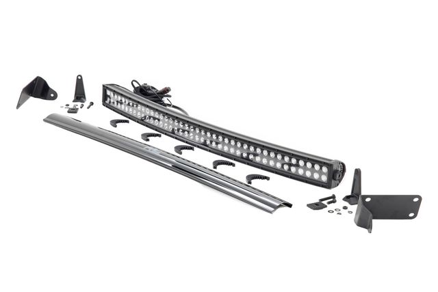 Rough Country LED Light Kit | Bumper Mount | 40" Black Dual Row | Ram 2500/3500 4WD (11-18)