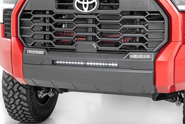 Rough Country LED Light Kit | Bumper Mount | 20" Black Slim Line | Toyota Tundra (22-26)
